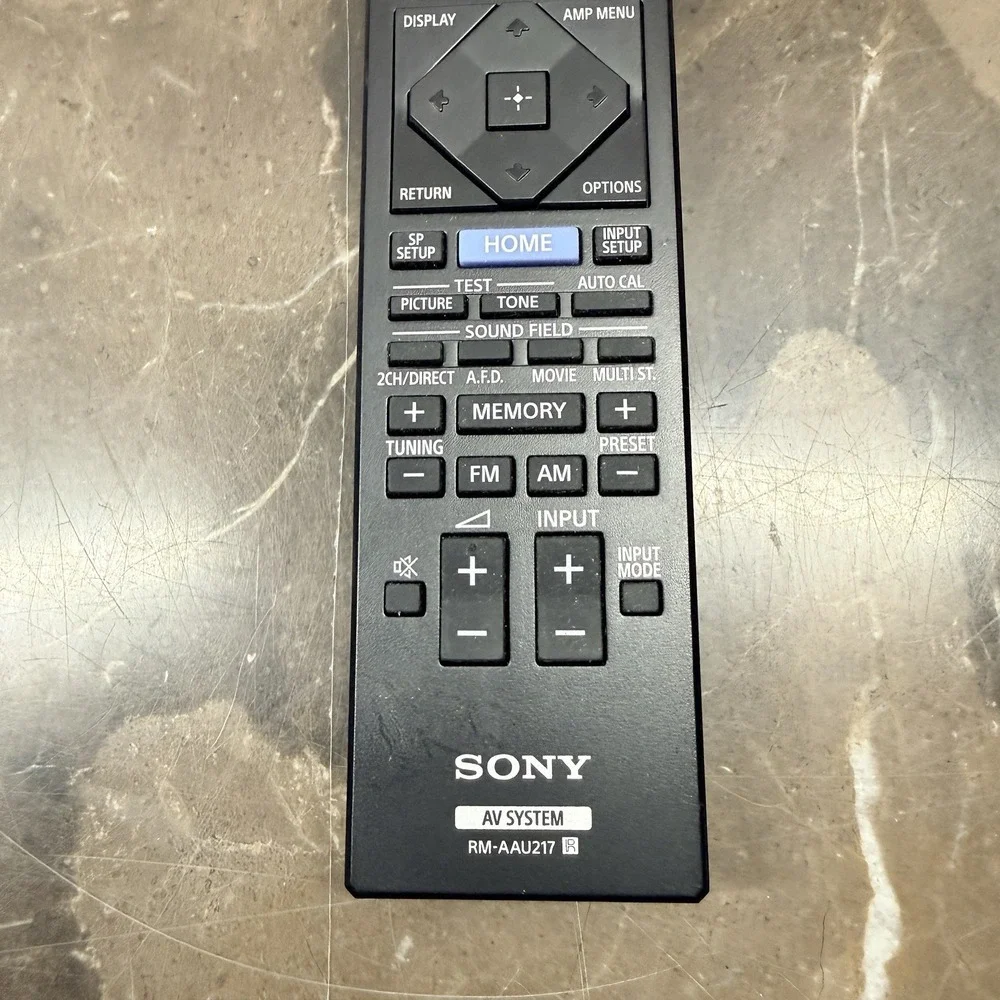 Genuine Sony RM AAU217 A /V System OEM Black Remote Control